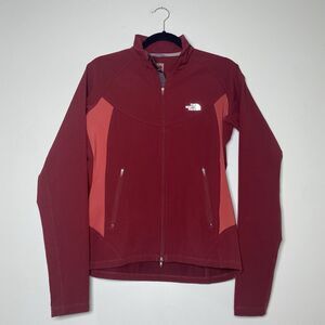 North Face Flight Series Womens Size Medium Maroon Dark Red Thumb Holes Jacket